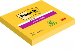Öntapadó jegyzettömb, 76x76 mm, 90 lap, 3M POSTIT "Super Sticky", sárga